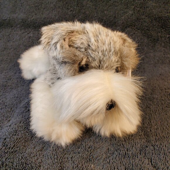 "Miyoni" Miniature Schnauzer Plush Toy by Aurora. 9 in - Picture 1 of 13